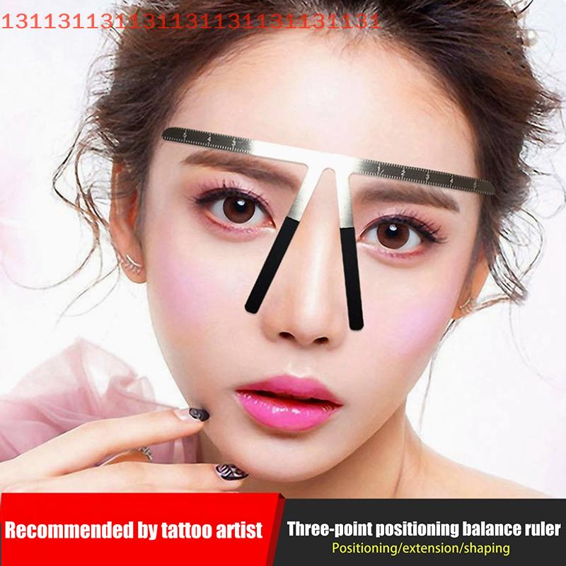 Positioning Measure Template for Permanent Makeup Tools Stainless Steel Microblading Eyebrow Tattoo Stencil Ruler