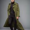 European and American Men's Clothing Plus Long Trench Coat Fashion Casual Jacket