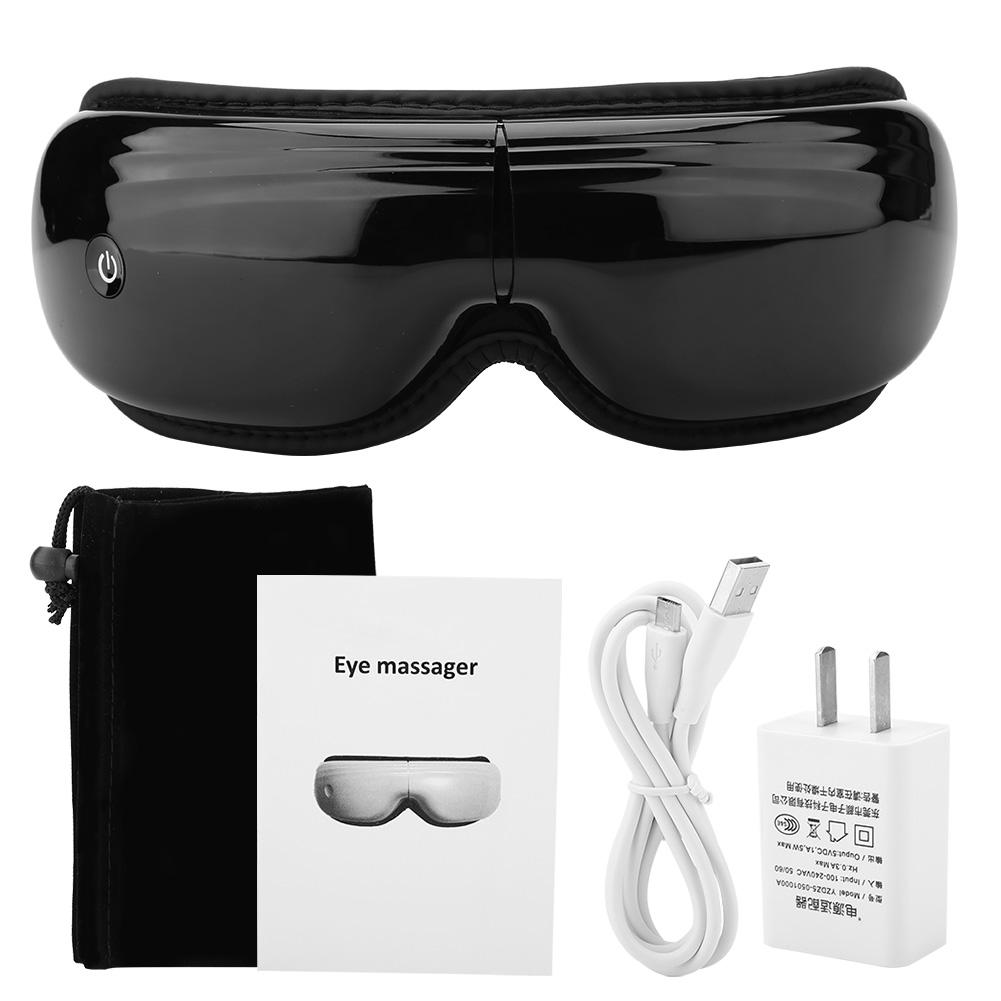

Массажер для глаз для расслабляющей терапии Беспроводной перезаряжаемый массажер для глаз Горячий компресс Давление воздуха black