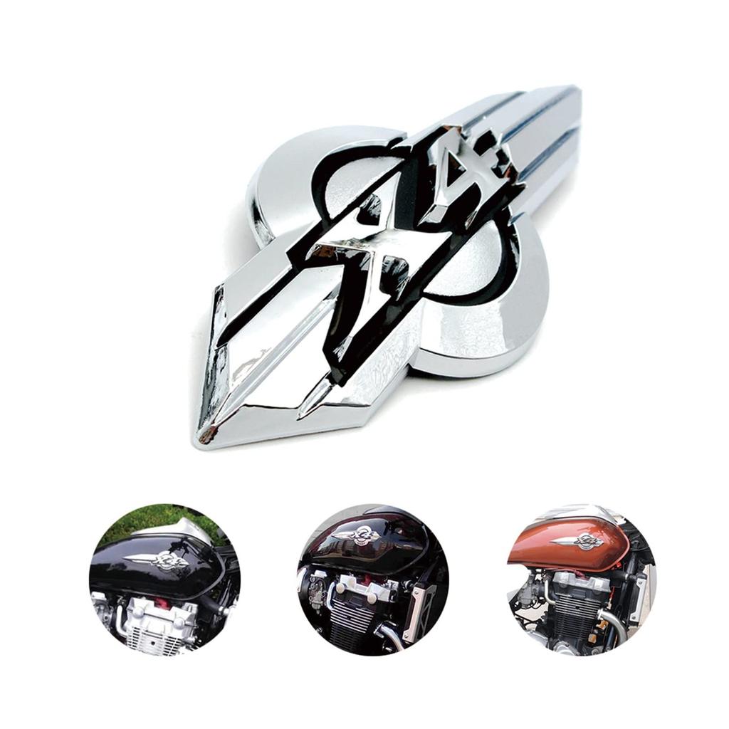Motorcycle Fuel Tank Gas Cover Emblem Sticker Fairing Protector Badge Chrome Decorative Decal