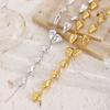 Punk Baroque Metal Water Drop Pendent Y Shaped Necklace for Women Long Tassel Necklaces Neck Jewelry Party Gift