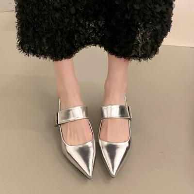 Moda 2025  Nowe Kobiety  Wysokie Grube Obcasy  Czółenka z Kwadratowym Noskiem Elegancka Dama Metalowa Dekoracja Buty
