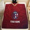 Custom Name Bologna FC2 Flannel Blanket, High quality Comfortable for All Seasons, Home Decor, Warmth and Comfort