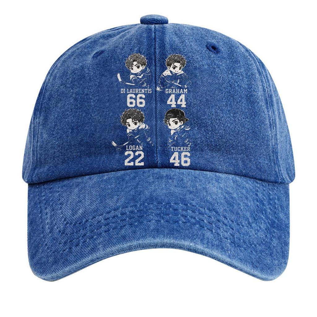 Washed Cotton Baseball Cap Vintage Soft Top Denim Hat Distressed Look Adjustable Back Strap Casual Style