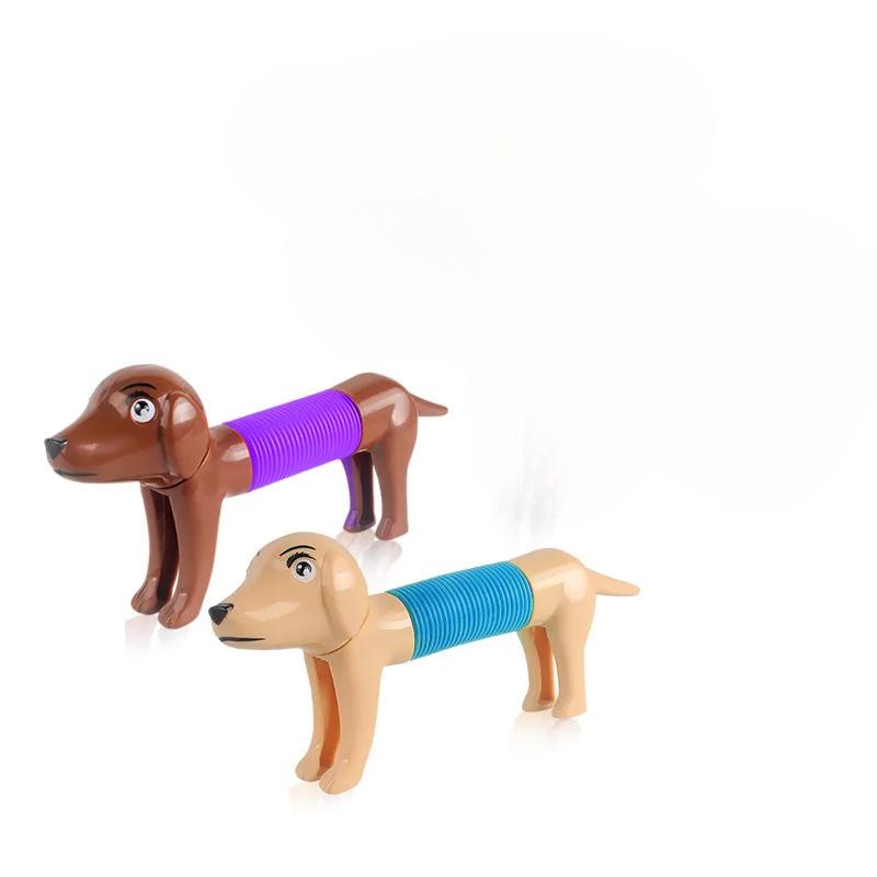 

Новинка, пружинные собачки, сенсорные игрушки, смягчающие игрушки для снятия стресса, игрушки для взрослых и детей, антистрессовые игрушки-сжиматели, подарки 2Pcs хаки/коричневый