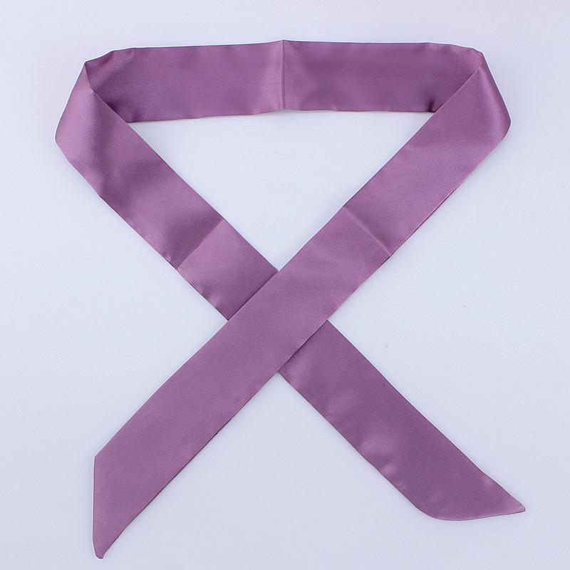 4x100cm Satin Silk Narrow Scarf Neckerchief Solid Neck Scarves Long Silk Thin Scarf Tie Black Bag Ribbon Headbands Choker
