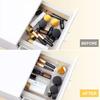 16pcs Drawer Organizer Set Transparent Office Desk Drawer Dividers Trays Dresser Storage Bins Separation Box