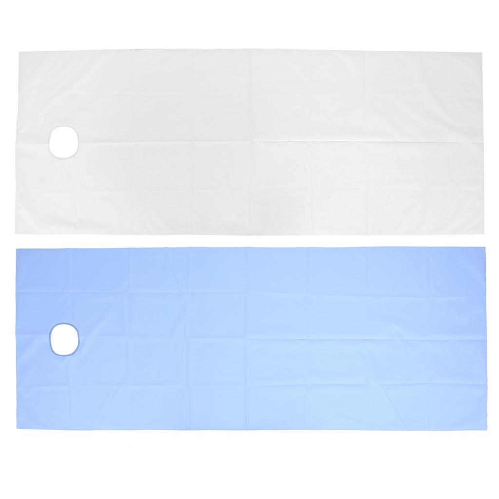 2pcs Disposable Bed Sheets Breathable Waterproof Polyester Massage Bed Cover for Beauty Salon(White