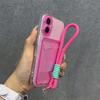 2026 Model X4553 Transparent Jelly Card Phone Case with Short Lanyard for Cross-Border E-commerce