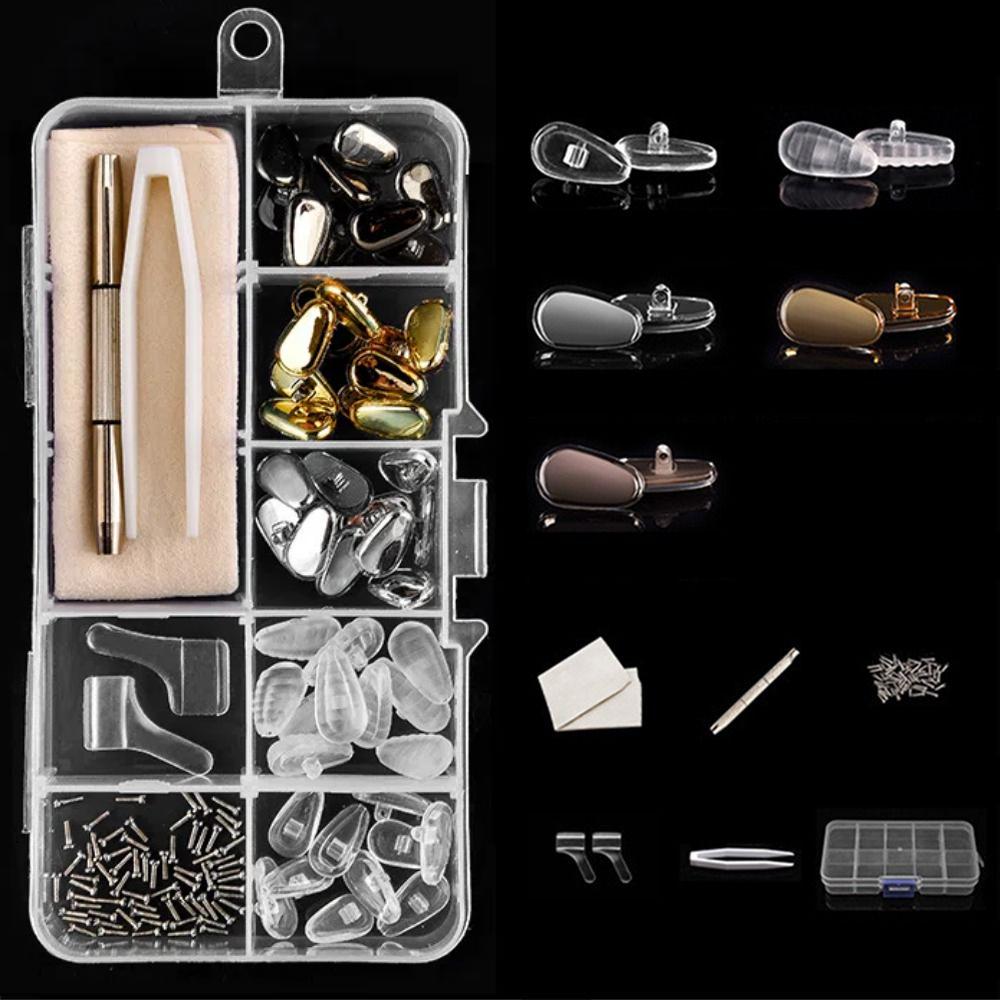 Sklisikre presisjonsskruesett Silikon Briller Reparasjonsverktøy Briller Repareringssett Solbriller