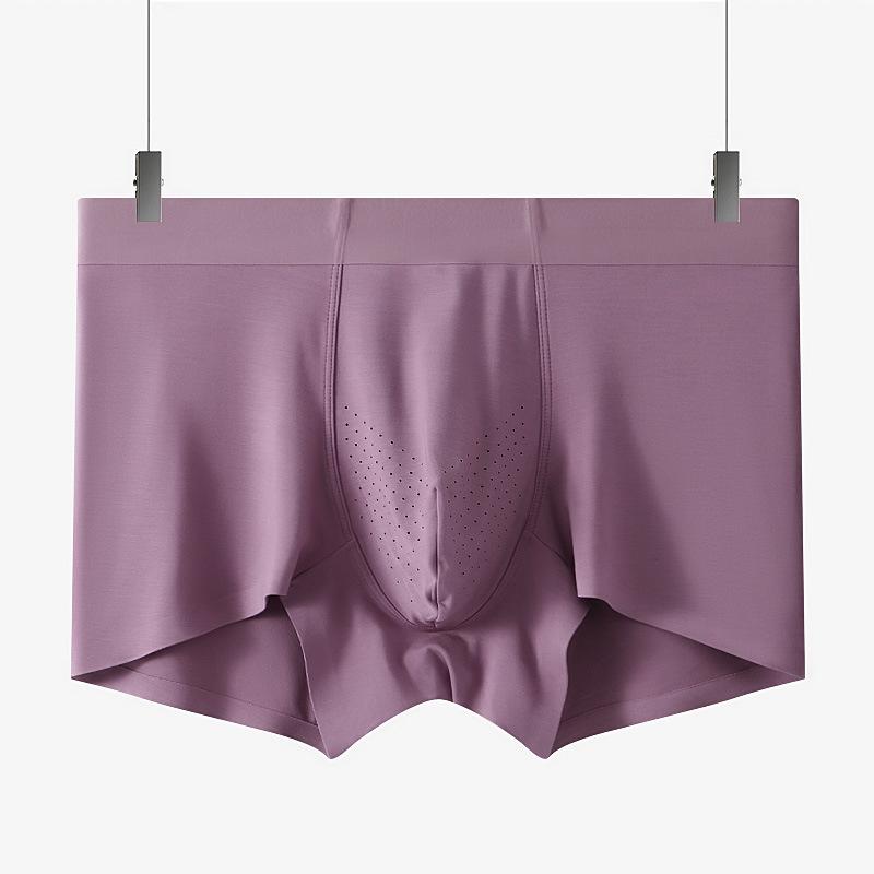 Men's Underwear Crotch Shorts Seamless Flat Corner Mid Waist Comfortable Four Corner Underwear