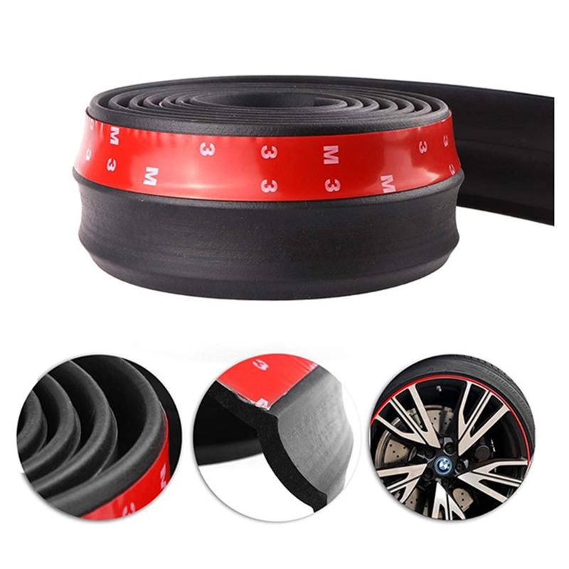 Bil Frontstötfångarläpp Gummi Universell Stötfångare Anti-Rep Skydd Stötfångarläpplist Bil Sidokjol Bil Bil Frontstötfångare