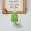 Easter Bunny Figurine Resin Woven Rabbit Statue Party Background Decor Accessory