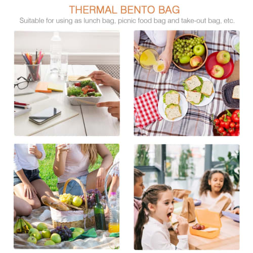 TOYMYTOY Cooler Bag, Lunch Bag, Insulated, Waterproof, Foldable, Cotton Canvas Fabric, Solid Color, Large Capacity, Easy to Carry, Outdoor, Work, Scho