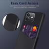 For Oppo A3x 5G (India) Case Cloth Texture PU Leather Hard PC Card Slot Phone Cover