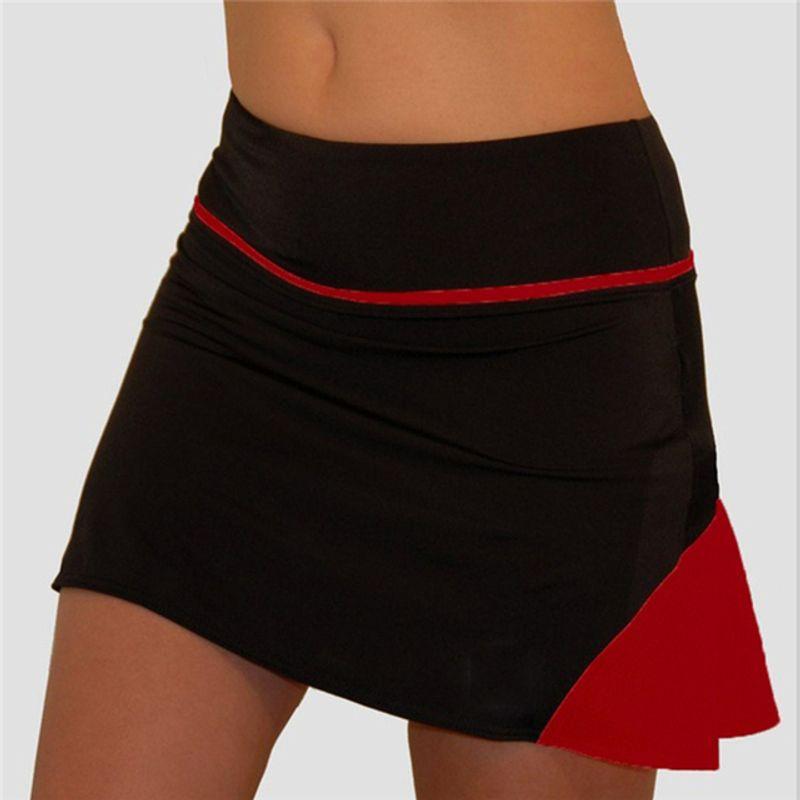 

Sports Running Pocket Tennis Skirt Sports Running Pocket Bike Tennis Skirt Red Wine 3XL