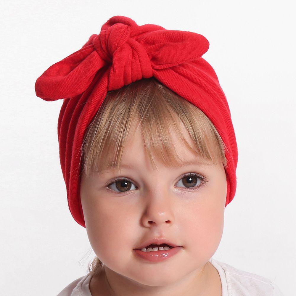 Bohemia Style Winter  Head Wrap Elastic Knotted Rabbit Ear Baby Hat Headwear Caps Cotton