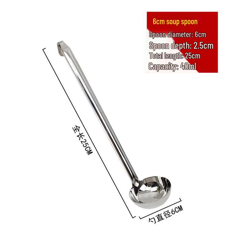 Kangfu Long-Handled Stainless Steel Soup Ladle with Hook