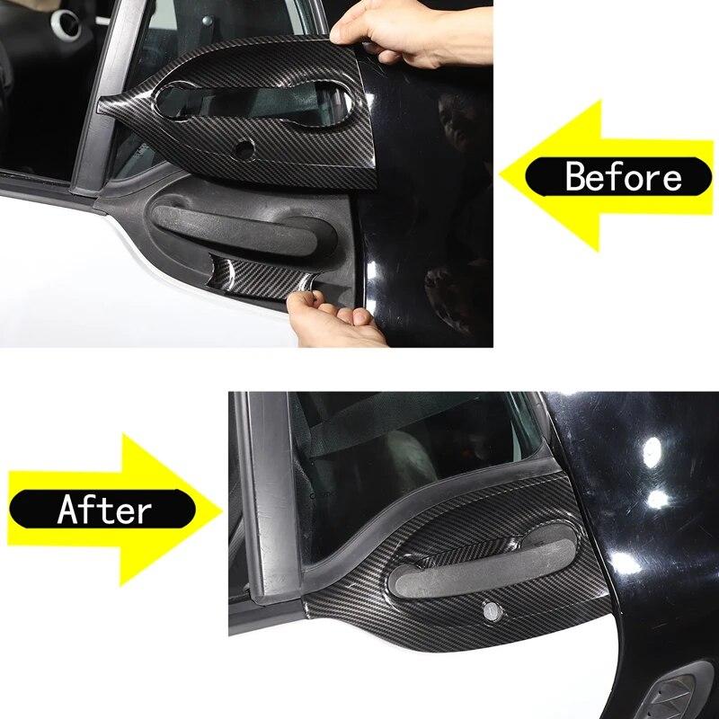 Outside Door Handle Bowl Cover Trim Sticker For Mercedes Benz Smart 451 453 Fortwo Forfour 2009- Car Styling Accessories
