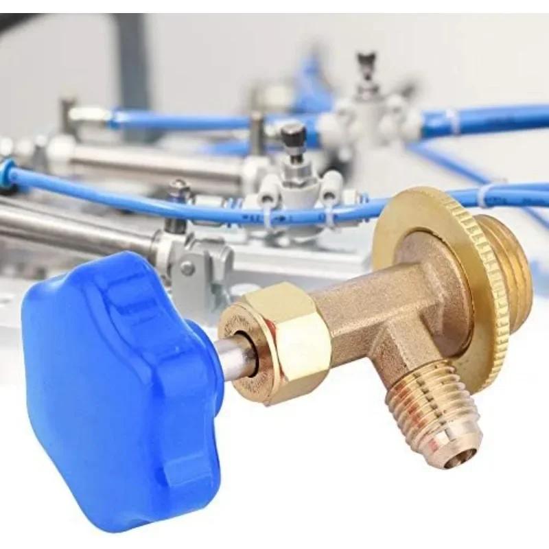 Refrigerant Bottle Opener Air Conditioner Refrigerant Can Tap Valve Bottle Opener Tool Brass Dispensing Valve R410 D4L5