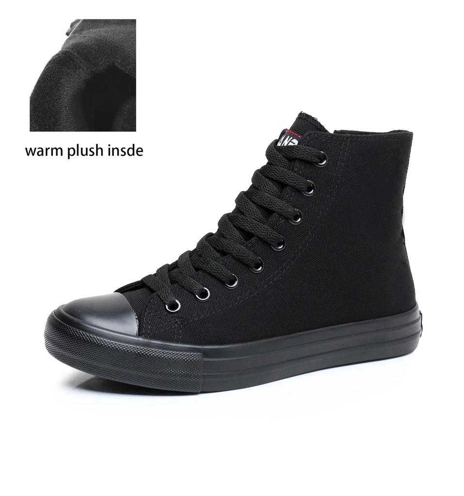 Stiefel Damen Sneaker Canvas Casual High Top Schuhe Langer Stiefel Schnürung Reißverschluss Bequem Flache Stiefel Sneaker Tenis Feminino