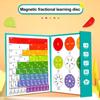 Magnetic Fraction Tiles Circles Book Percentage Decimal Fraction Learning Math Manipulatives Teaching Aid Educational Fraction Puzzle
