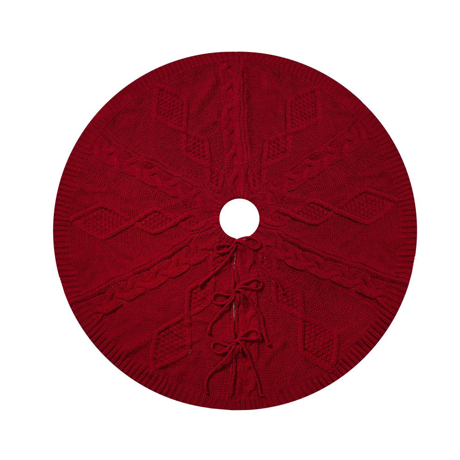 

Рождественский орнамент вязаная однотонная полосатая юбка-елка 36/48 дюймов One Size