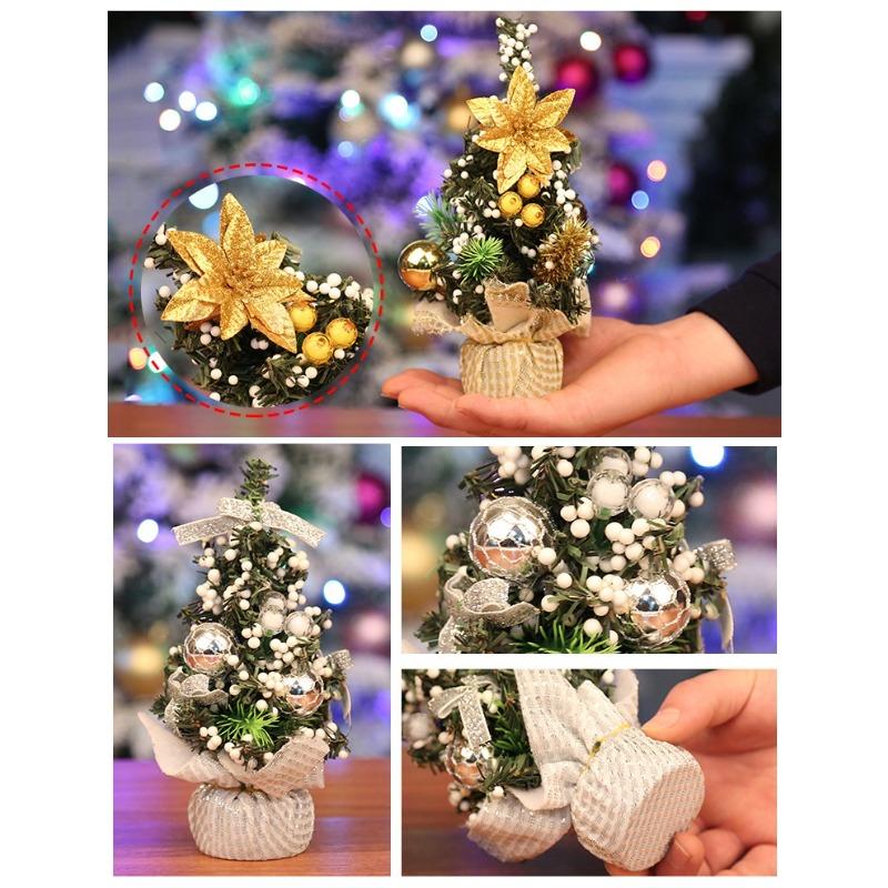 Christmas Decorations 20cm Mini Christmas Tree Shopping Showcase Desktop Ornament Small Gift Christmas Tree