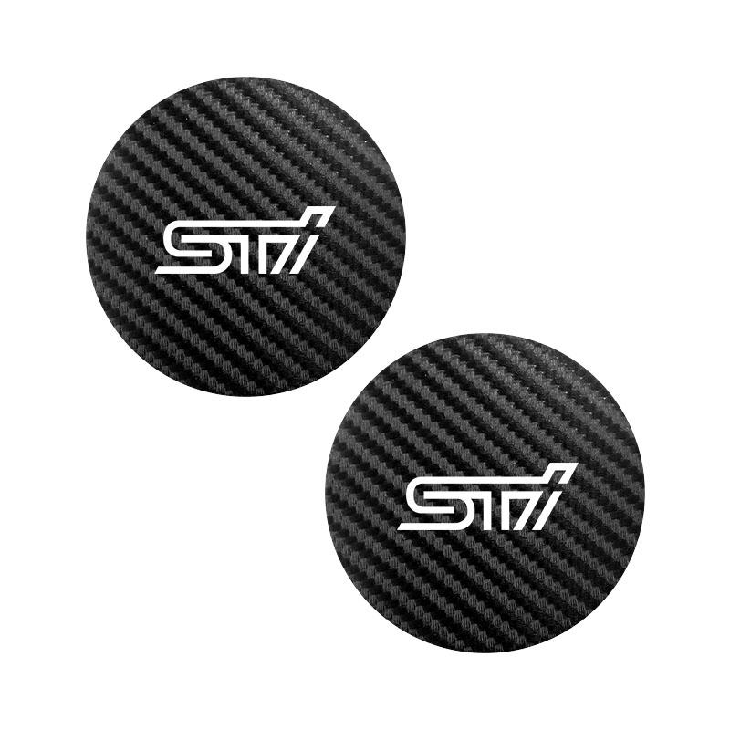 2Pcs Car Emblem Anti-Slip Pad Water Cup Holder Drink Coaster For Subaru STI Impreza Legacy WRX BRZ Forester XV Outback Crosstrek Z10