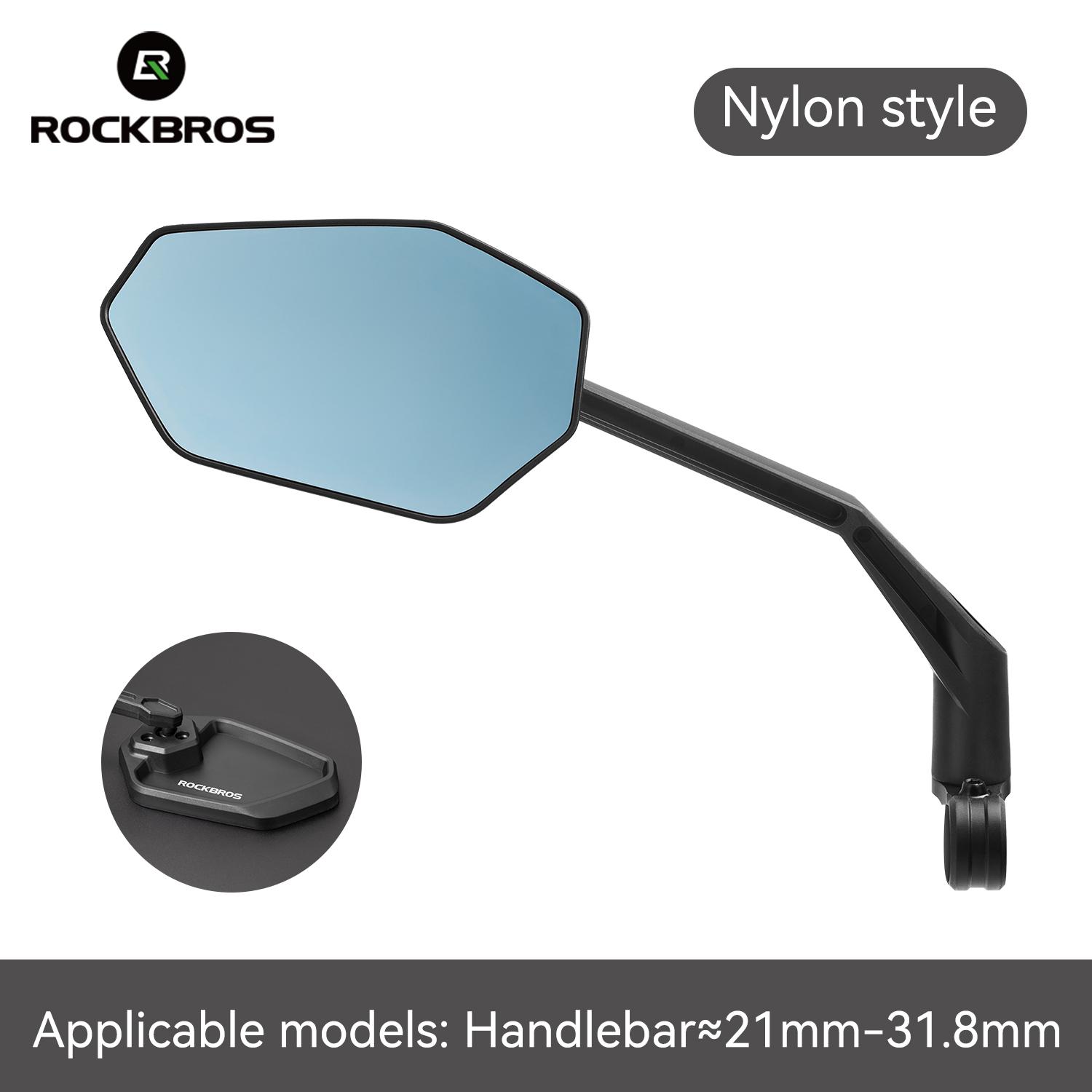 ROCKBROS Bicycle Mirror 360° Rotatable Anti-glare Anti-blue light Rearview Mirror with Adjustable base Mirror Cycling Equipment