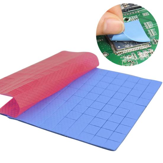 100 Stück 10 x 10 x 1 mm Wärmeleitpad, GPU-Kühlkörper, kühlendes, leitfähiges Silikonkissen