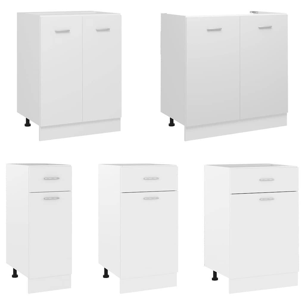 vidaXL Schubunterschrank Lyon Weiß 40x46x81,5 cm Holzwerkstoff