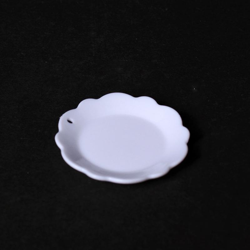 5Pcs 1/12 Dollhouse Miniature Plate Dessert Lace Dish Tableware Mini Doll Kitchen Decor Accessories Toy Model Play House Toys