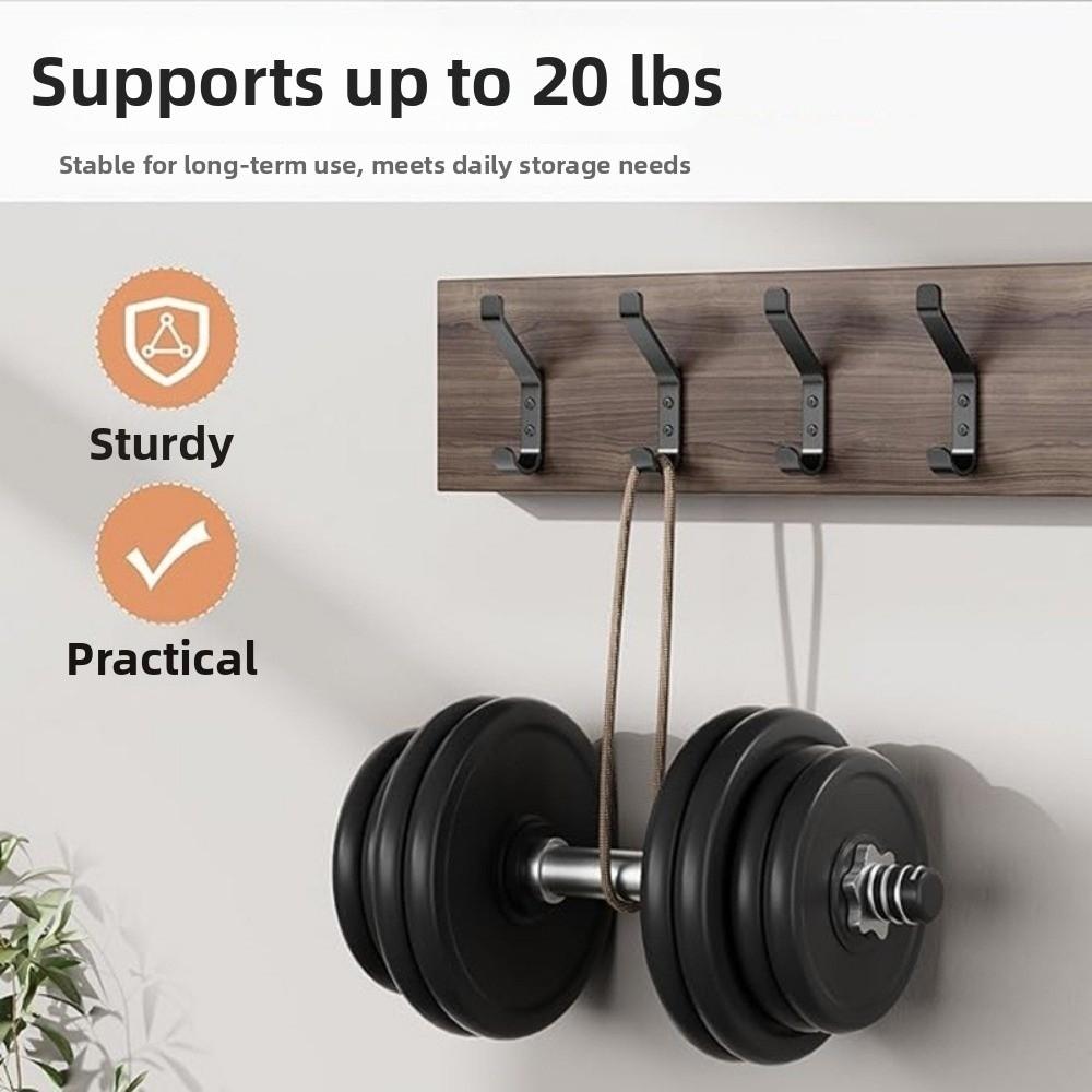 4/5/6/10 Pcs Heavy Duty Coat Hook Carbon Steel Towel  Hanging Hook Door Hook  Bathroom Use