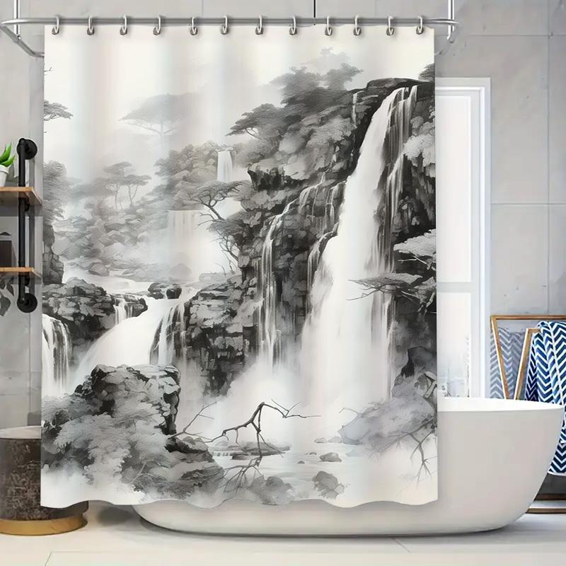 

Vibrant Modern Bathroom Shower Curtain Set Ideal For Adding A Splash Of Color Style To Your Space W60H190(CM)-1 Pcs
