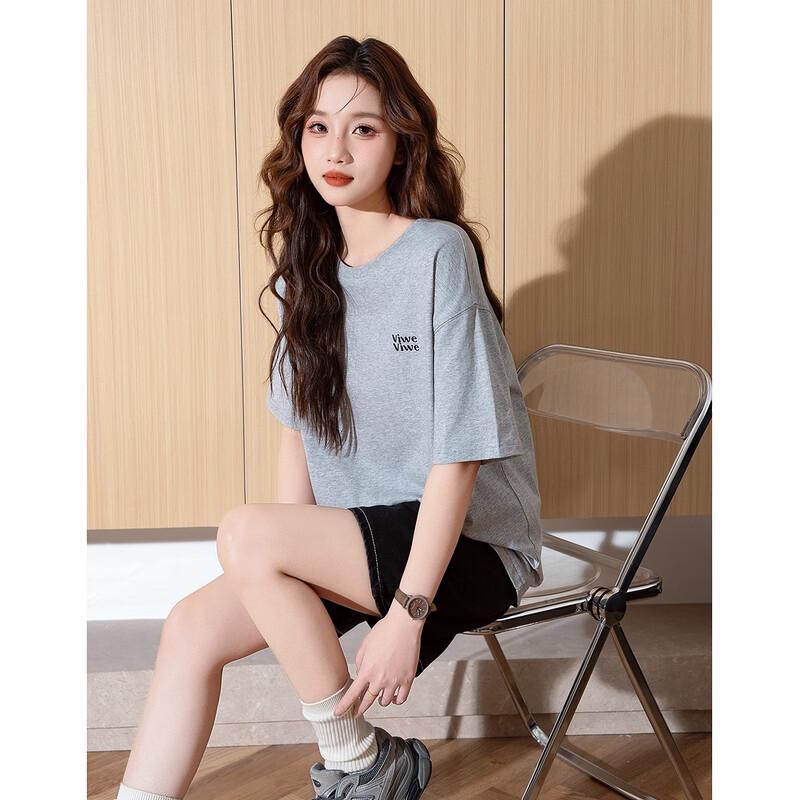 TonLion Women s Heather Grey Graphic T-Shirt M