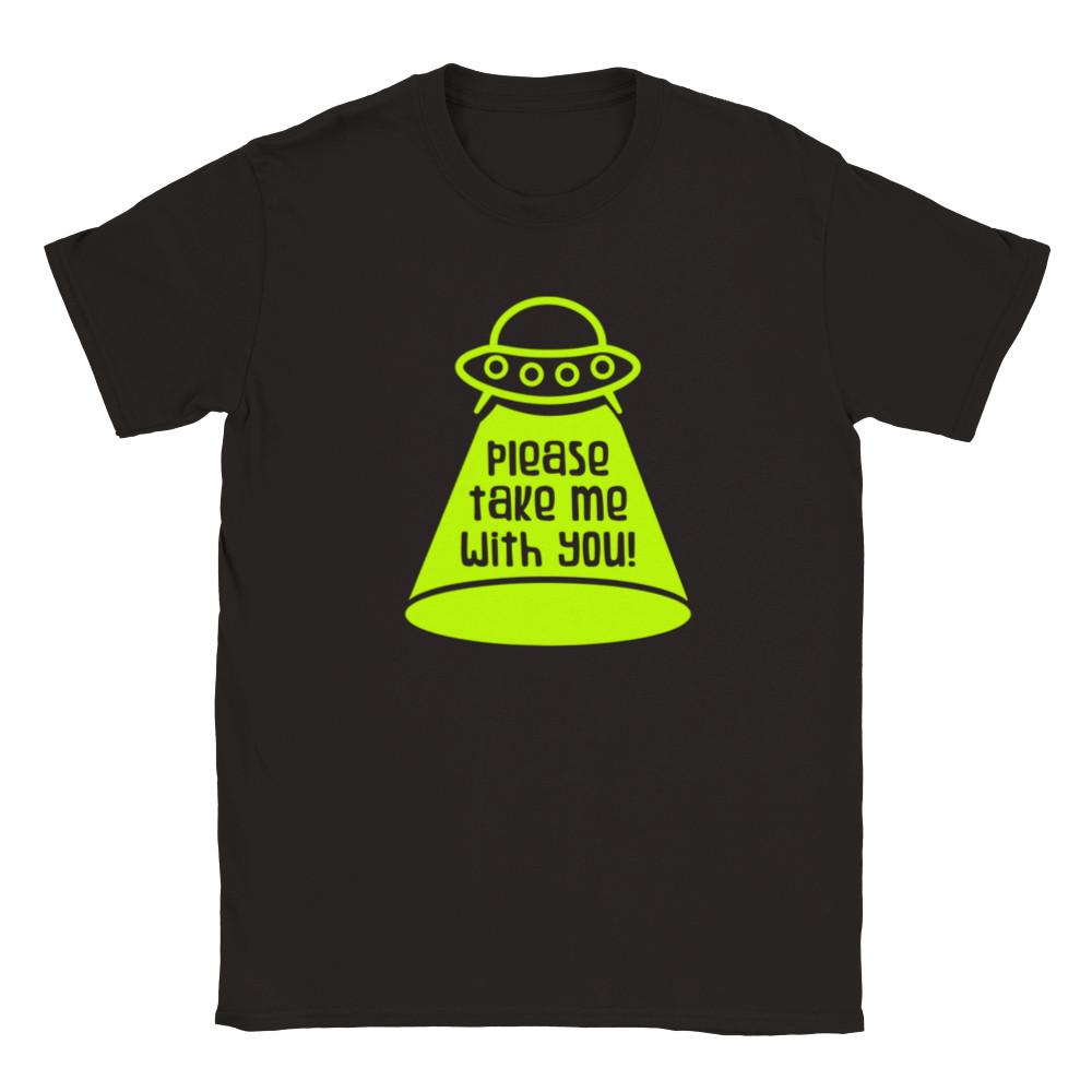 Please Take Me With You! - UFO Alien ET Classic Unisex Crewneck T-shirt Unisex T-Shirt L