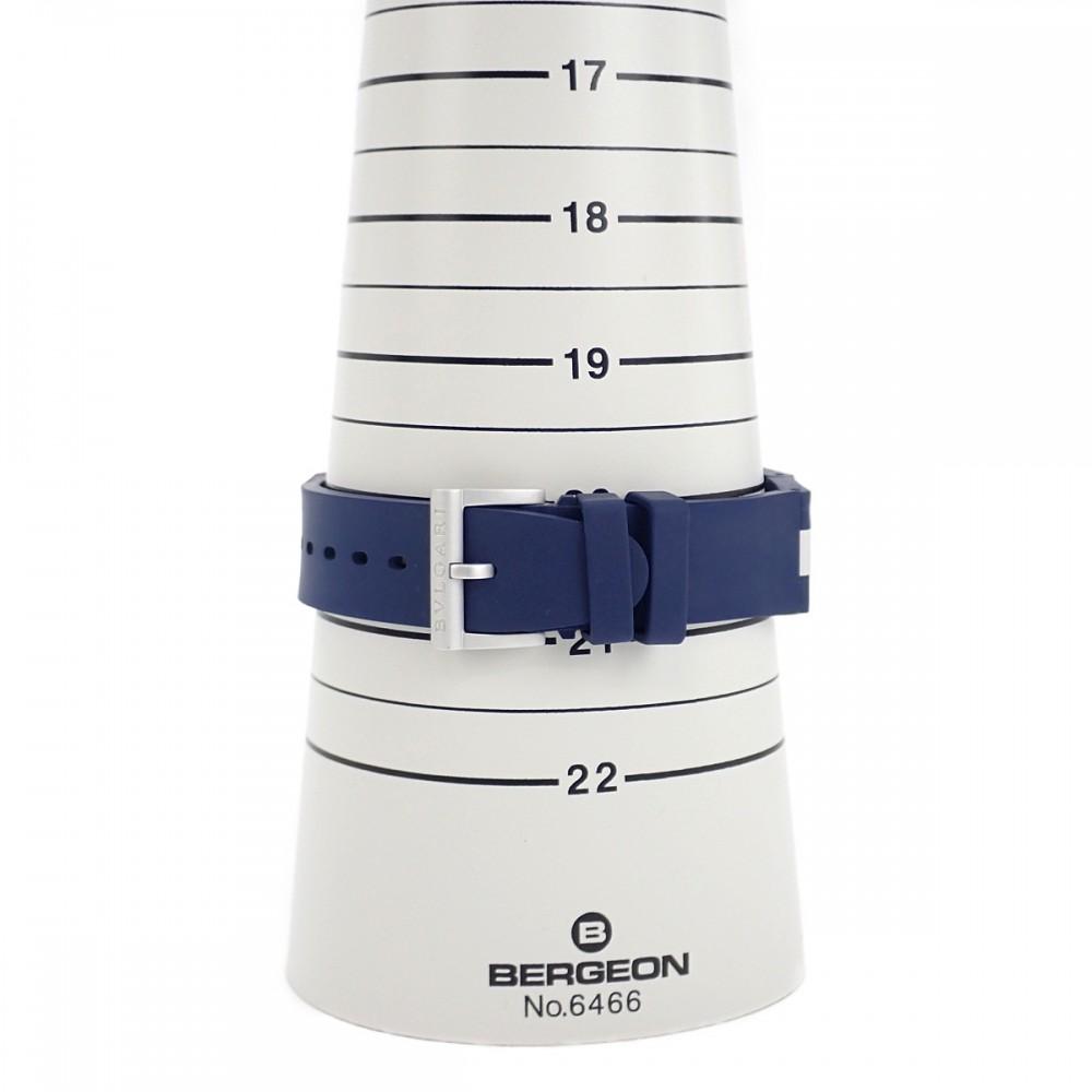 Bvlgari 103514 Uhren Gummi Herren weißes Zifferblatt