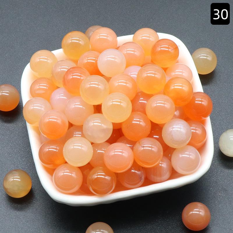 1189-12MM Natural Round Crystal Stone Bead, No Hole, Mini Small Ball for DIY Jewelry and Crafts