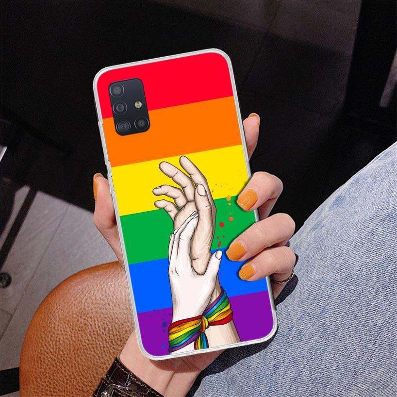 Love Is Love LGBT Rainbow Phone Case For Samsung Galaxy A52 A32 A22 A12 A51 A31 A50S A30S A20S A10S Note 20 Ultra 10 Plus S10 A7