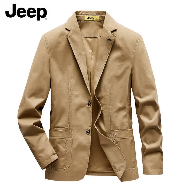 Мужской блейзер JEEP в стиле business casual M хаки