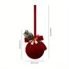 1Pc Christmas flocked bell window decorations for Christmas tree, Halloween and Christmas gifts