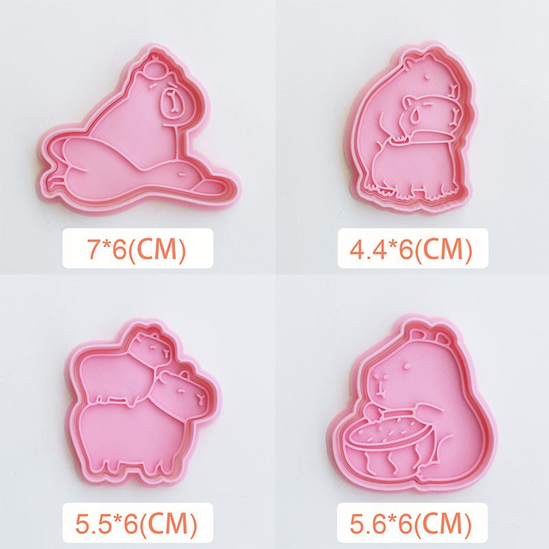 Tegneserie Capybara Formet Kakeutstikker Søtt Dyr Fondant Kjeksform Kakedekorasjonsverktøy Bakeutstyr Kjøkkenredskap