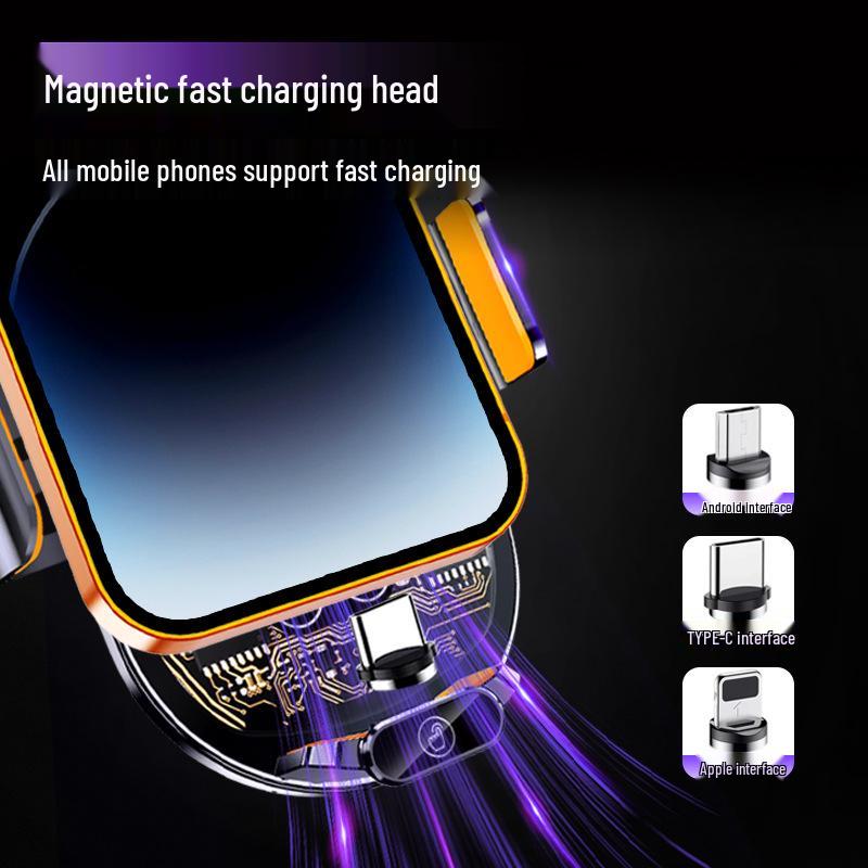 Q18C Punk Style 15W Wireless Car Charger & Phone Holder with Infrared Sensor and Automatic Magnetic Clamping