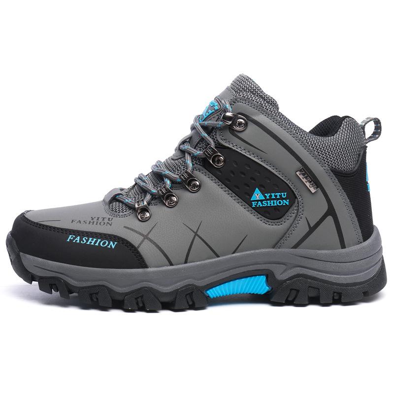

Men s High-Top Winter Hiking Shoes - Large Size, Cross-Border Outdoor Trail Footwear 46 сірий колір