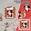 Christmas Elements Holding Gift Bag, Breaking Wall Sticker, Children's Room, Home Decoration, Holiday Wall Sticker
