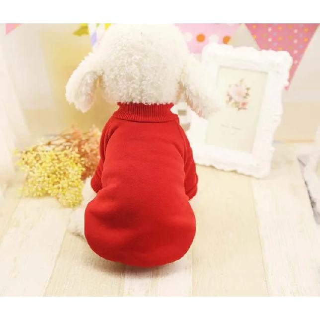 2024 Warm Autumn Dog Coats Solid Soft Fleece Wear Cotton Winter Jackets Sweater Cat Lovely Outdoor Small Pet Product Clothes
