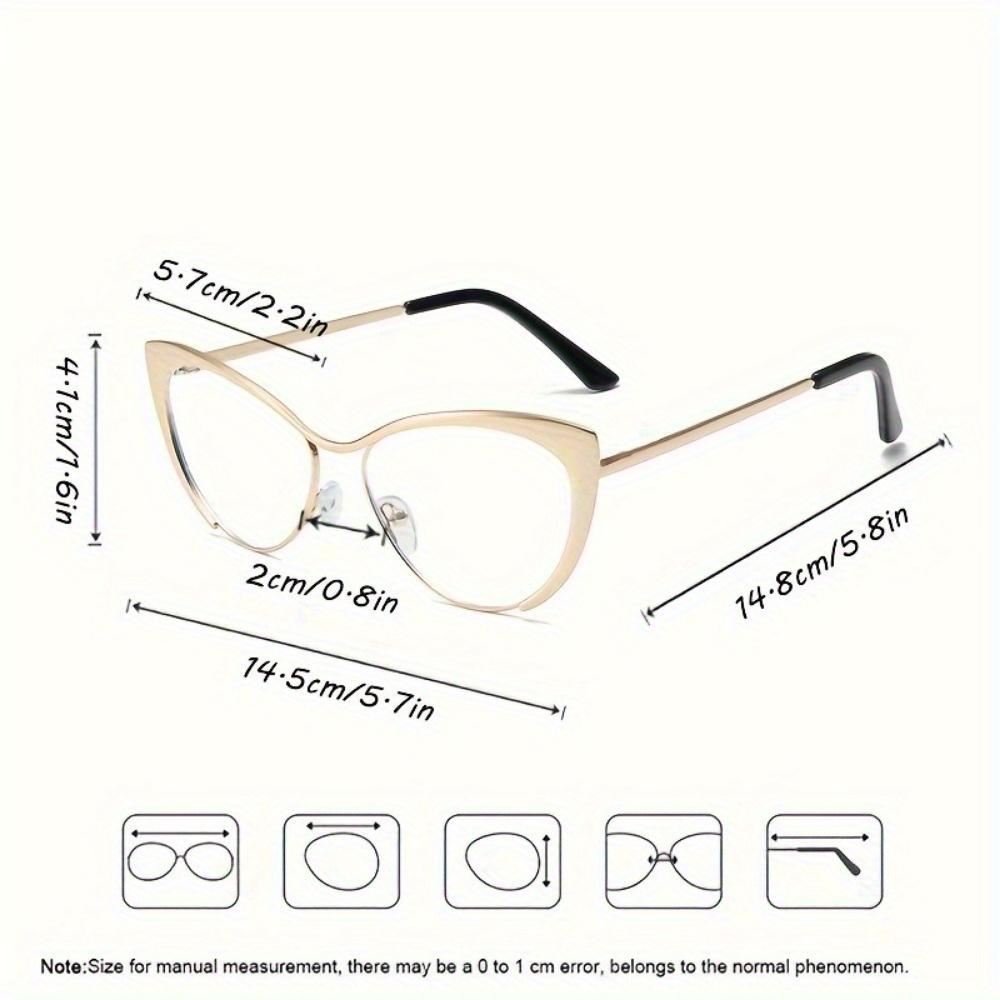 A Luxurious Cat Glasses with Anti Blue Light Function, Retro Punk Style, Suitable for Ladies and Party Decoration