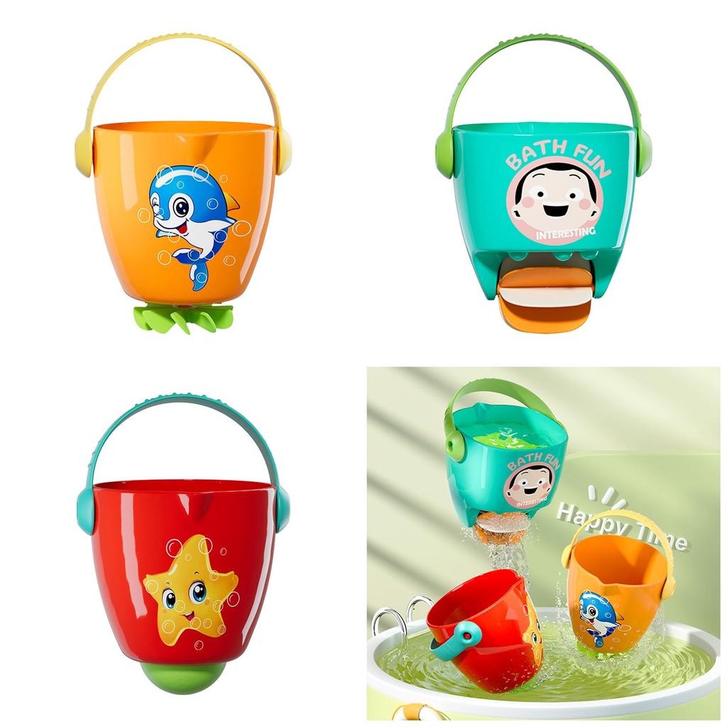 Rotating Shower Head Sprinkler Bucket Bath Toy For Toddler ABS Shower Toy for Kids Water and Poolside Beach Play