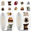 500 Pieces/roll Roll Sticker Hot-selling Tape Cat Emoticon Package Sticker Hand Account Material Decorative Envelope Sticker
